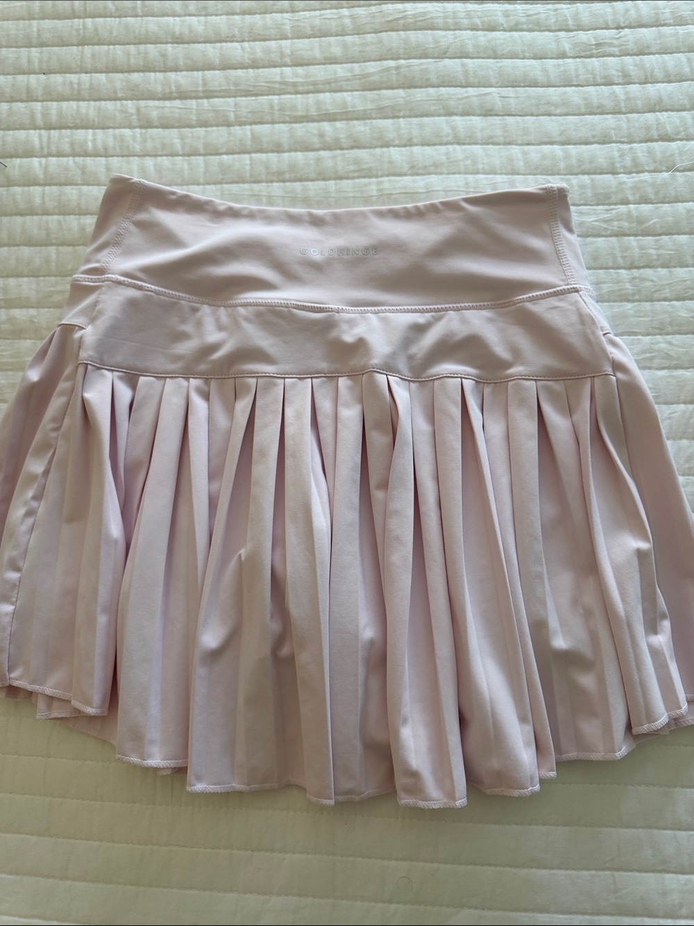 GOLDHINGE Almond Blossom Pleated Tennis Skirt